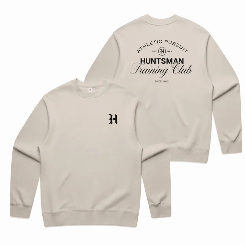 Relax Crew Sweatshirt in ecru, front and back
