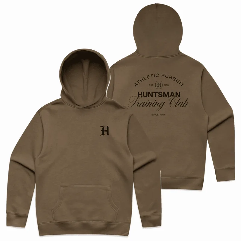 Relax Hoody in brown, front and back
